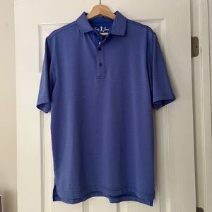 Bobby Jones Performance Short Sleeves Striped Polo Golf Shirt Men's sz Medium.
